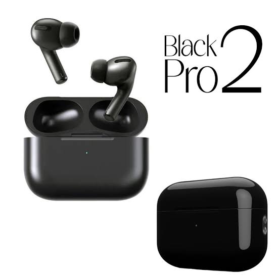 Black Pro 2 Tws Wireless Earbuds – Bluetooth 5.1, Touch Control, Noise Cancelling, With Charging Case
