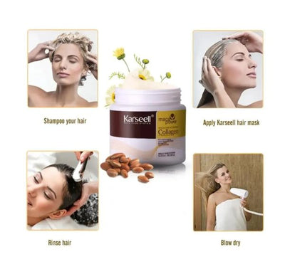 Karseell Hair Mask Collagen Treatment Cream – Deep Repair & Hydration For Damaged, Dry, And Color-treated Hair