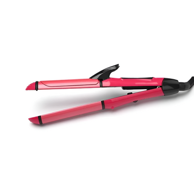 Nova 2-in-1 Hair Straightener & Curler – Model Nh-2009, Quick Heat-up Ceramic Plates For Smooth Straightening