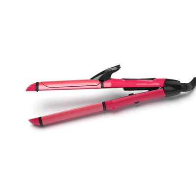 Nova 2-in-1 Hair Straightener & Curler – Model Nh-2009, Quick Heat-up Ceramic Plates For Smooth Straightening