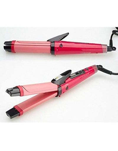 Nova 2-in-1 Hair Straightener & Curler – Model Nh-2009, Quick Heat-up Ceramic Plates For Smooth Straightening