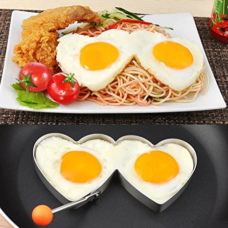 4pcs Stainless Steel Egg Ring Mold Set (star, Heart, Flower, Circle) For Creative Cooking