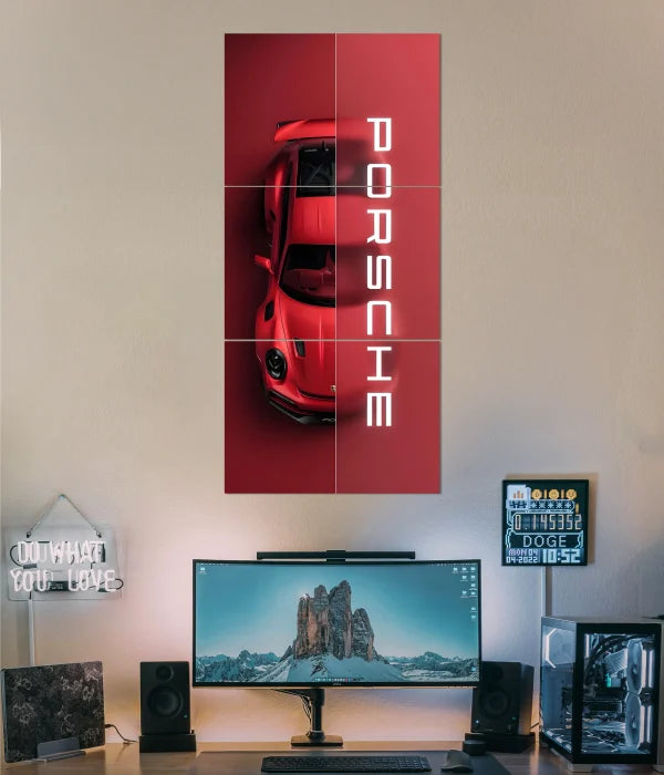 Set Of 4 Car posters  – Wall Frames For Home & Office Decor