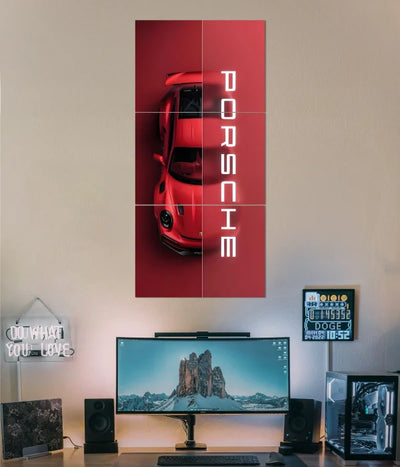 Set Of 4 Car posters  – Wall Frames For Home & Office Decor